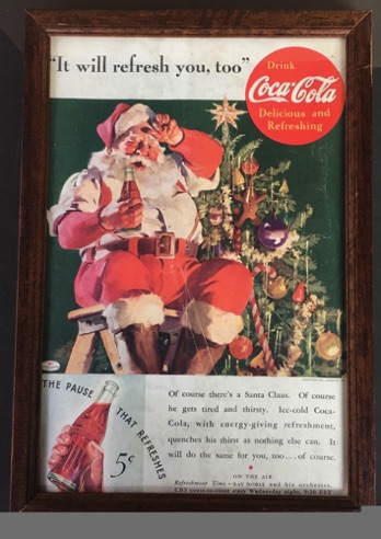 4625-1 € 7,50 coca cola afbeelding met lijst 20x 30 cm